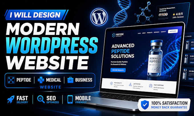 build fda compliant peptide wordpress website,research peptide store,woocommerce
