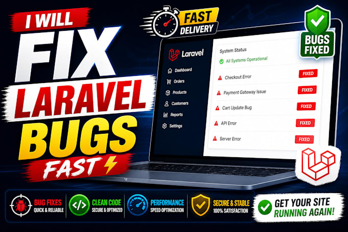 fix your laravel ecommerce website bugs fast