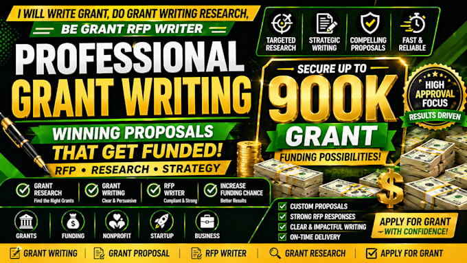 write grant, do grant writing research, be grant rfp writer