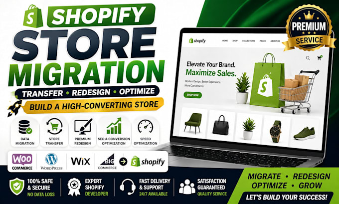 shopify store data migration ecommerce transfer redesign optimization seo