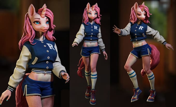 vrc avatar vr character vrchat vrc avatar 3d model commission furry vtuber model