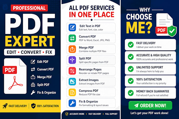 professionally convert and fix PDF files