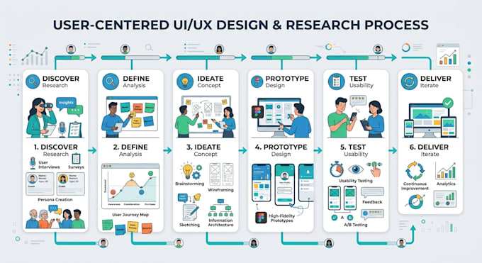 design user centered UI UX with research
