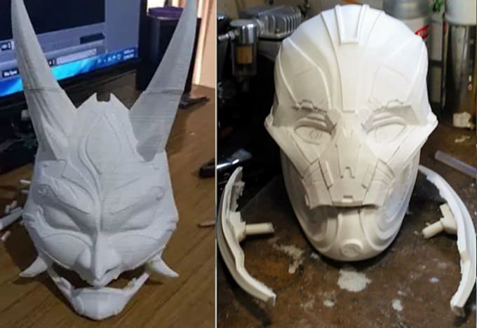 sculpt 3d model 3d cosplay helmet 3d mask, props, armor weapons for 3d printing