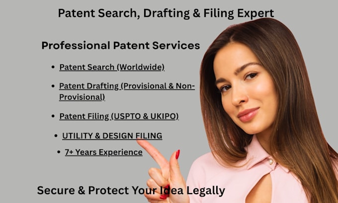 professional patent search, drafting and filing services