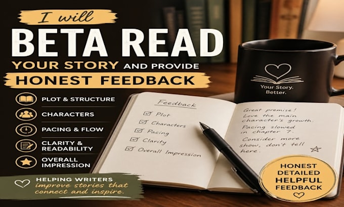 beta read your novel and give professional feedback