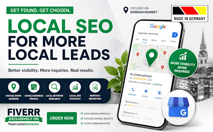 do german local SEO, gbp optimization and google maps ranking