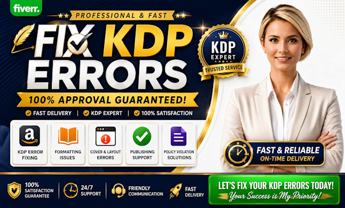 fix error modify, resize, edit book cover, ebook cover KDP manuscript for amazon