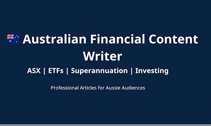 write SEO financial content for australian audiences
