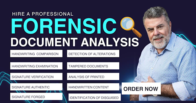 forensic document analysis, handwriting, signature forged detection with report