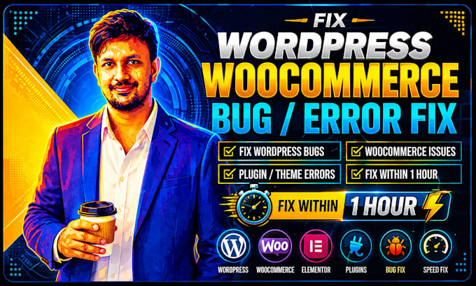 fix wordpress bugs, errors, plugin conflicts and woocommerce issues fast