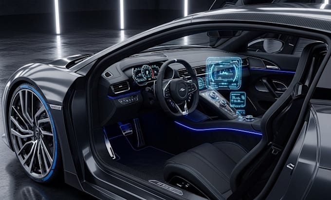 do realistic 3d car interior and exterior model, custom render, 3d car