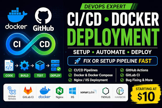 create cicd pipeline and dockerrise the project