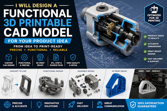 Modelli Autocad 3d Progetta modello cad funzionale stampabile in 3d per la tua idea di ...