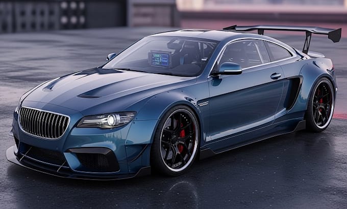 do custom 3d fivem car model, gta v addon mods, rp ready render