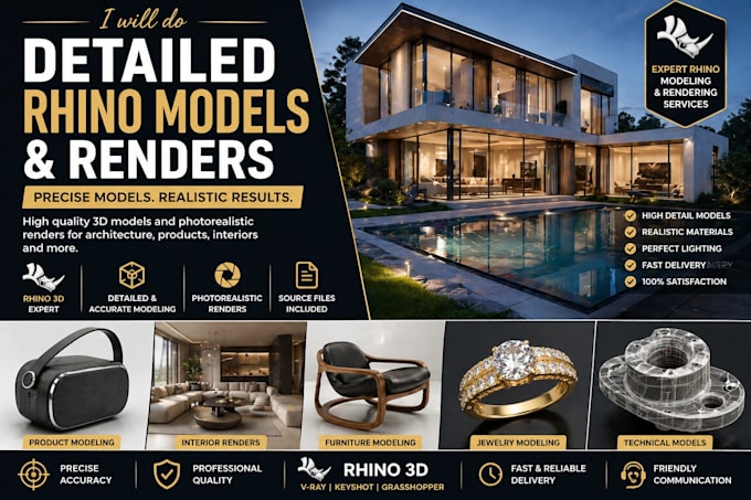 D0odetailed rhino 3d models and photorealistic renders by Gifted ...