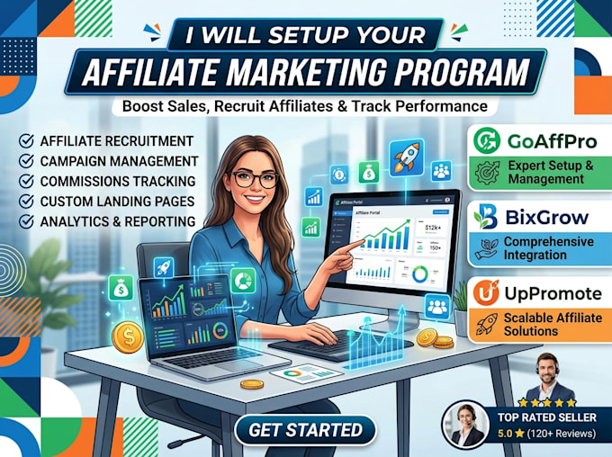 setup affiliate marketing program goaffpro bixgrow uppromote