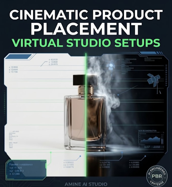engineer ,cinematic product placement with technically directed relighting