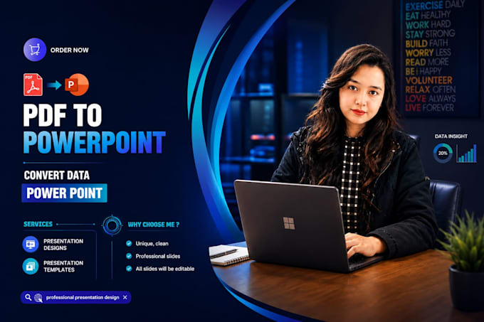 convert you raw data to power point presentation
