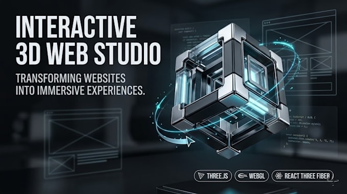 develop an interactive 3d website and immersive web studio using three js