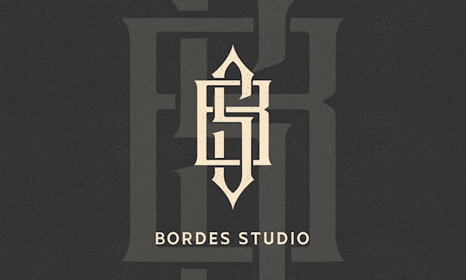 create vintage monogram logo design