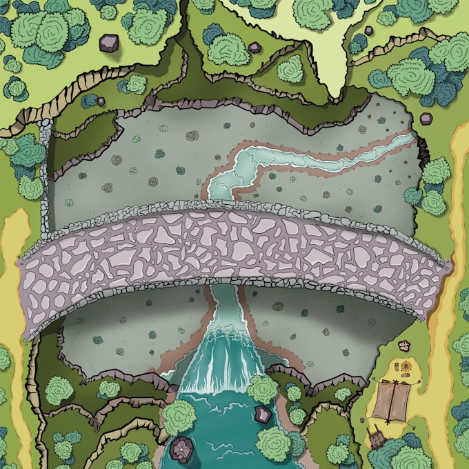 make hand drawn tactical battle maps for dnd and ttrpgs