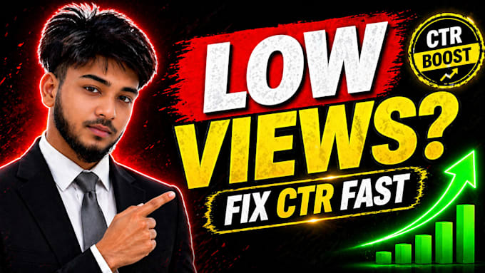 do youtube SEO and fix low views with CTR boost