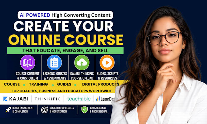 create ai online course content course curriculum, elearning course travel guide