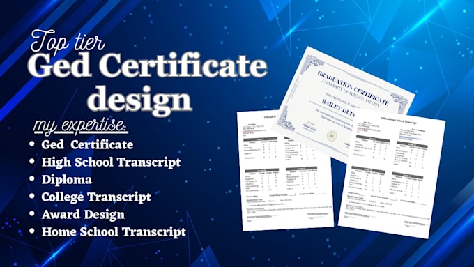design custom academic transcipt, college, university, high school transcript