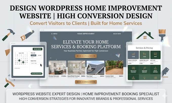 design wordpress home improvement website that converts