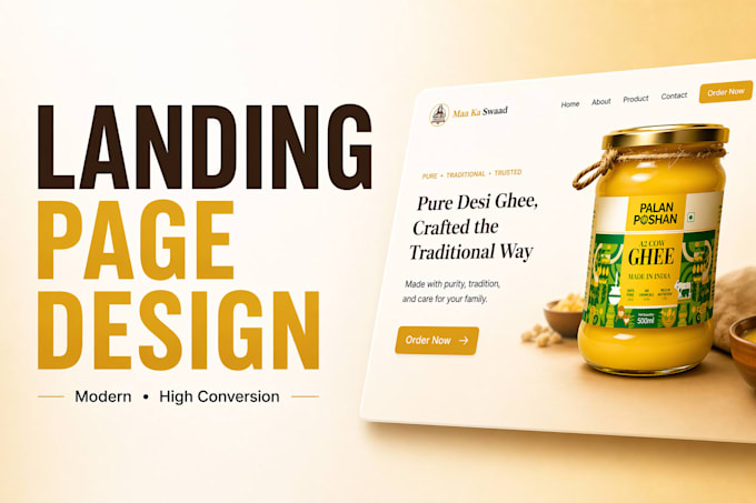 design website UI or landing page design in 24 hours