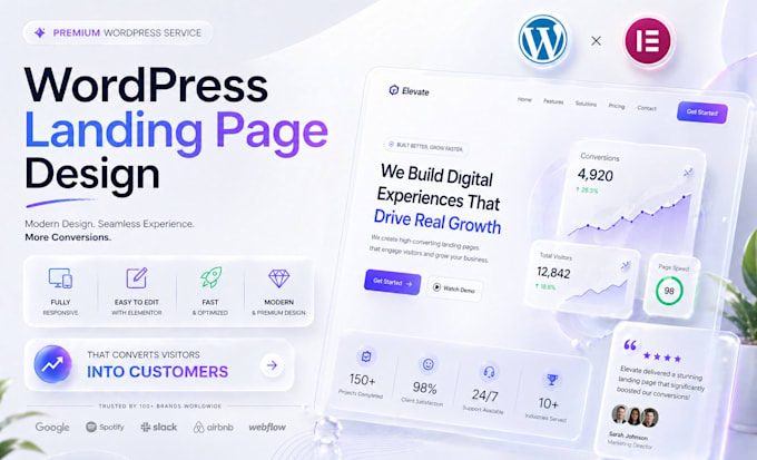 Do high converting wordpress landing page or squeeze page using ...