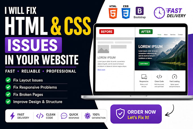 fix HTML CSS bugs fast