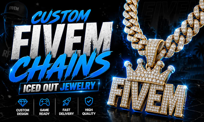 create fivem custom chains and gta rp 3d assets
