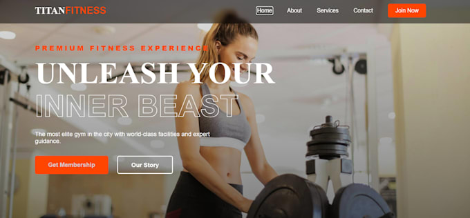 design a modern and responsive gym website