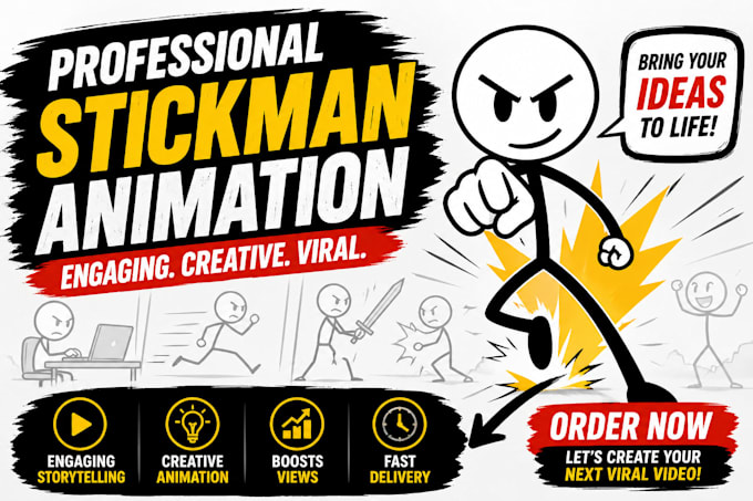 design engaging 2d stickman explainer animation for youtube