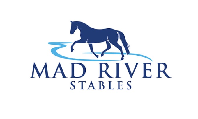 design powerful illustration horse breeding farm logo