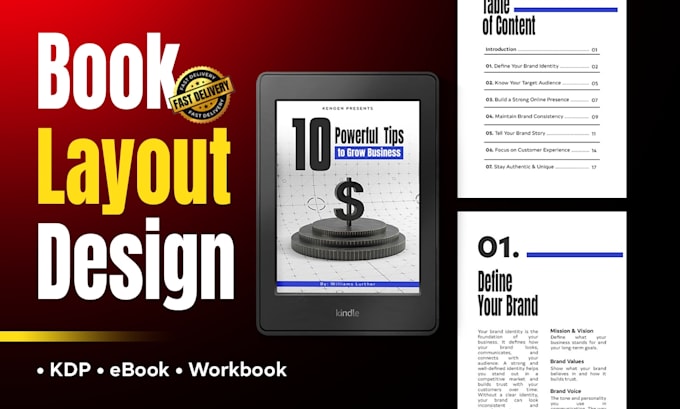 Do book layout design, kdp formatting, ebook, lead magnet by Adamarts ...