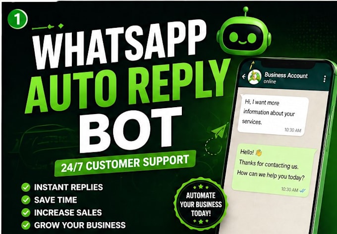 set up whatsapp auto replies