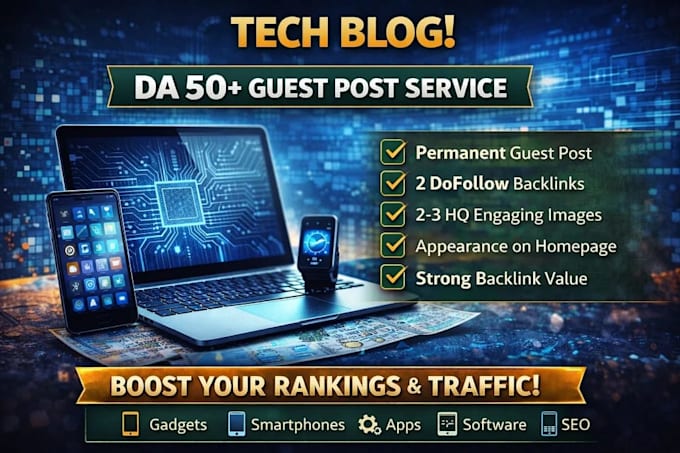 publish a technology guest post with tech backlinks