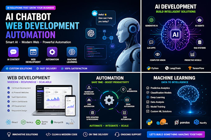 build ai chatbot  web app  automation ai content solution