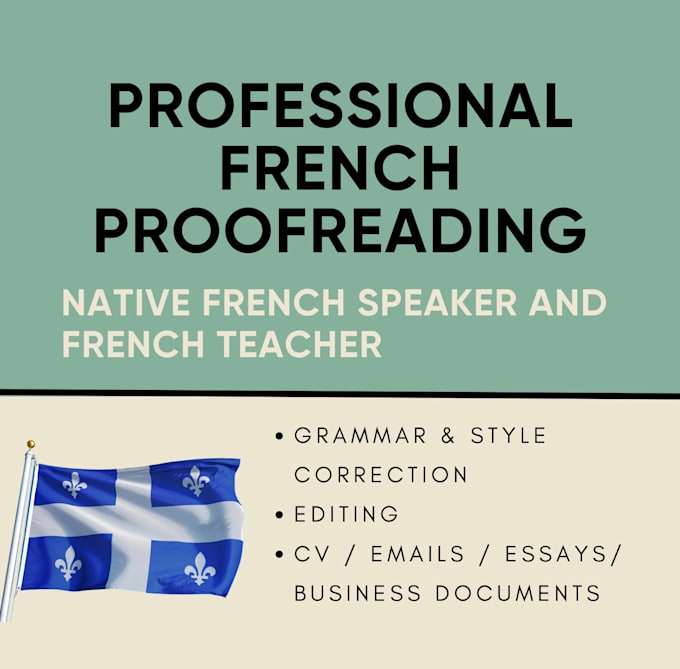 proofread and correct your french texts professionally