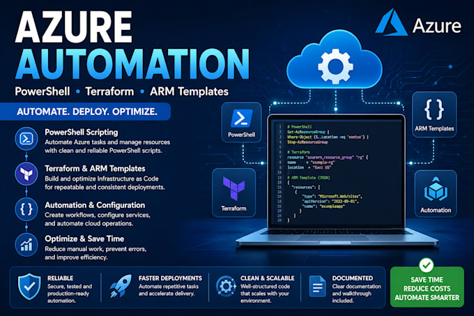 automate azure tasks using powershell terraform or arm