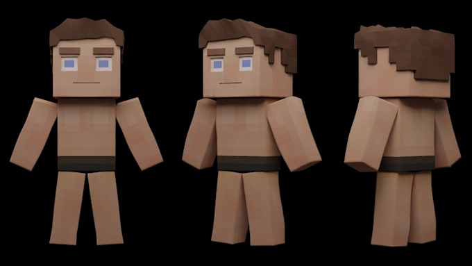 create custom minecraft , hytale 3d models, skins, blockbench assets