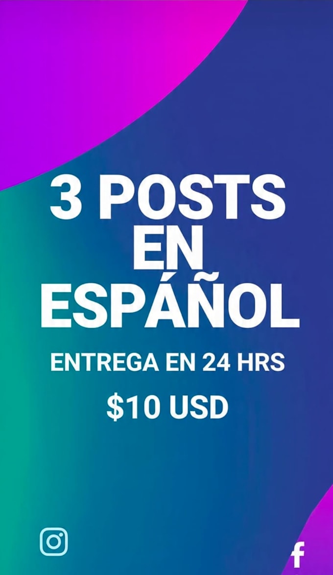 3 engaging spanish posts for instagram or facebook
