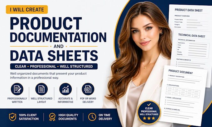 create professional product documentation and data sheets
