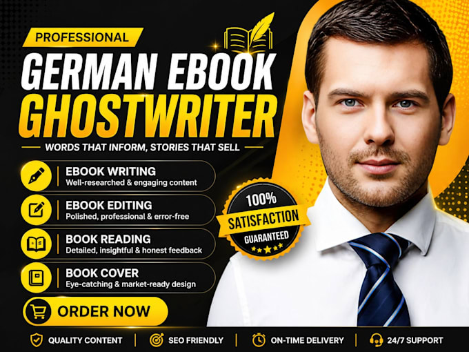 ghostwrite edit german fictional ebook non fictional book articles book novel