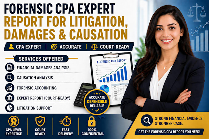 forensic CPA expert report for litigation, damages and causation