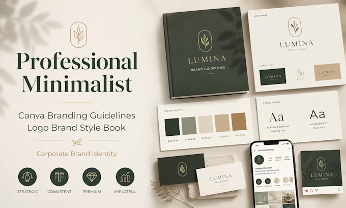 design canva branding guidelines, logo brand style book corporate brand identity