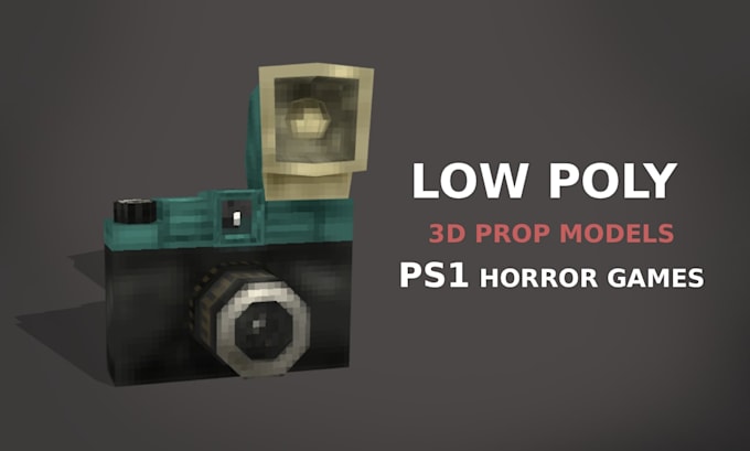 create ps1 style low poly 3d models for your horror game